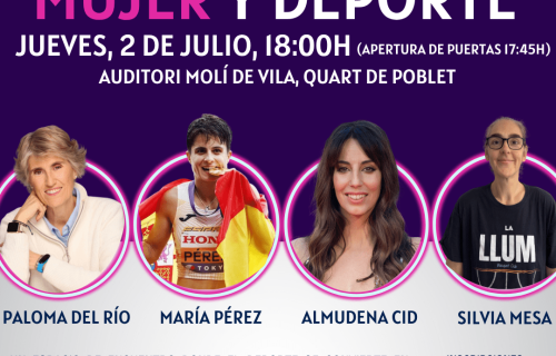 Cartel Mesa Redonda Mujer y Deporte